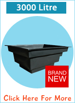 Large Garden Pond 3000L Black